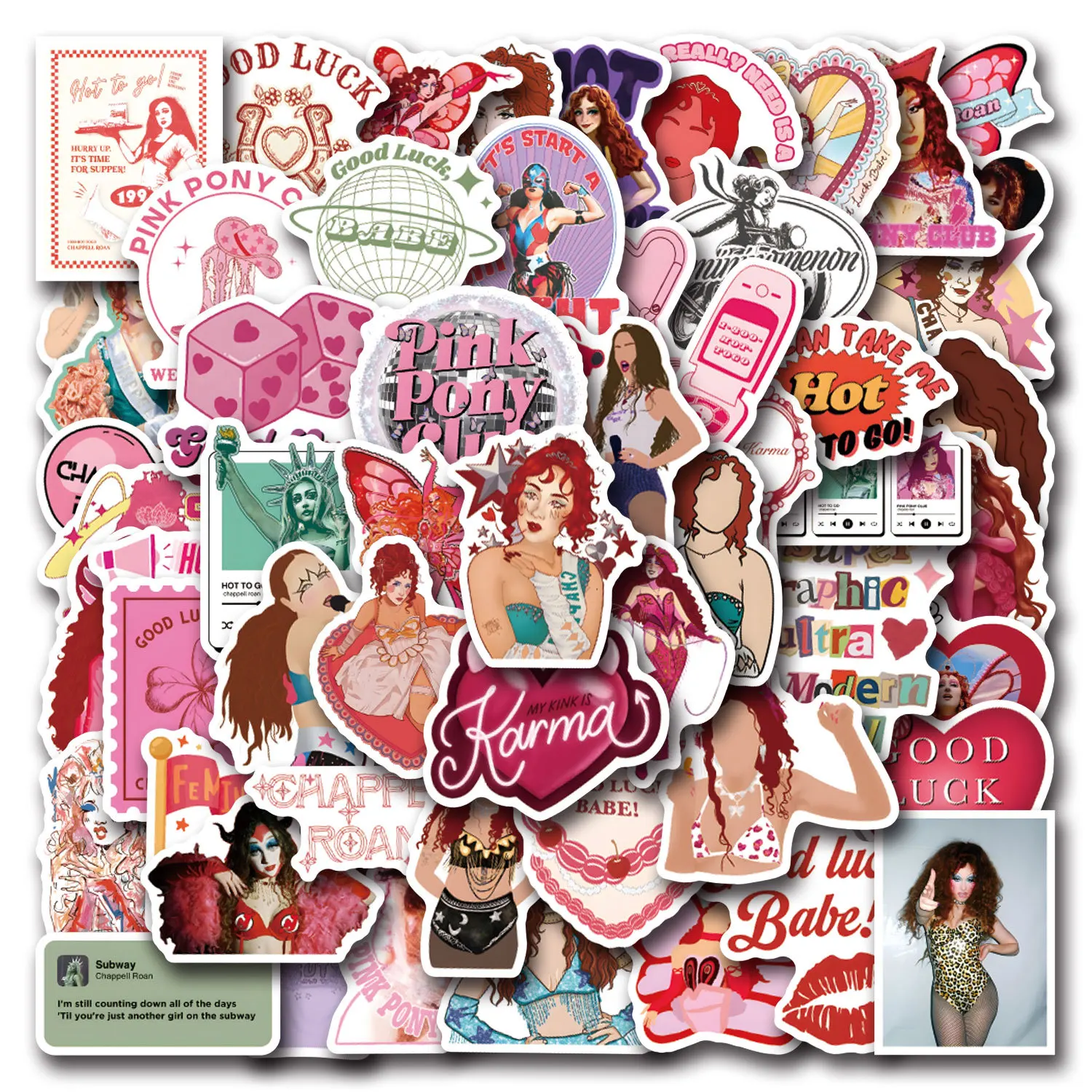 Chappell Roan - 50PCS Waterproof Stickers